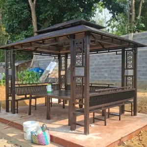 Chòi sân vườn thép hình chữ nhật