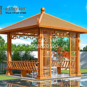 Chòi hợp kim nhôm vuông 1 mái