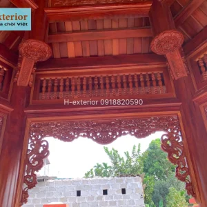 Chòi gỗ lim lục giác 2 mái