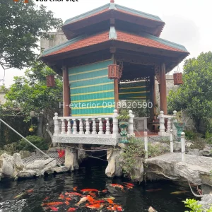 Chòi gỗ lim lục giác 2 mái