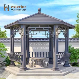 Chòi hợp kim nhôm lục giác 1 mái