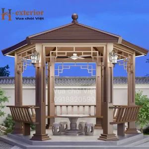 Chòi hợp kim nhôm lục giác 1 mái