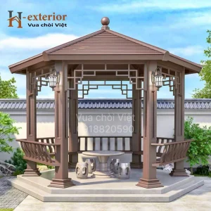 Chòi hợp kim nhôm lục giác 1 mái