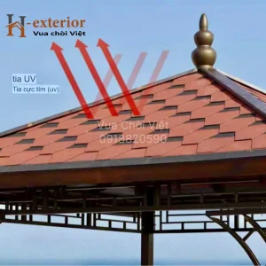 Chòi mái Nhật bằng kẽm hình vuông