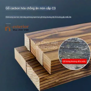 Gỗ cacbon hóa chống ăn mòn