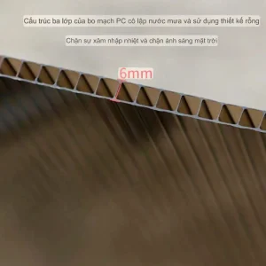 Mái chòi được làm tự nhựa Polycarbonate có độ bền cao