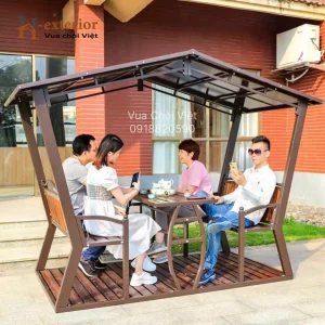 Chòi sân vườn bằng kẽm cột gấp khúc mái vát