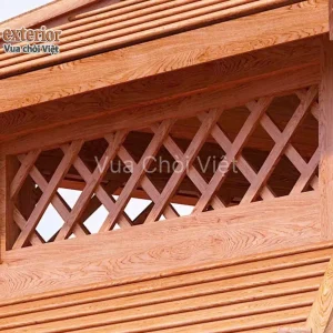 Họa tiết trang trí ô thoáng giữa 2 phần mái