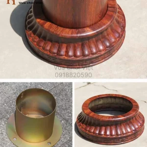 Cột chòi hình trụ tròn với phần chân đế rộng đem lại sự vững chắc