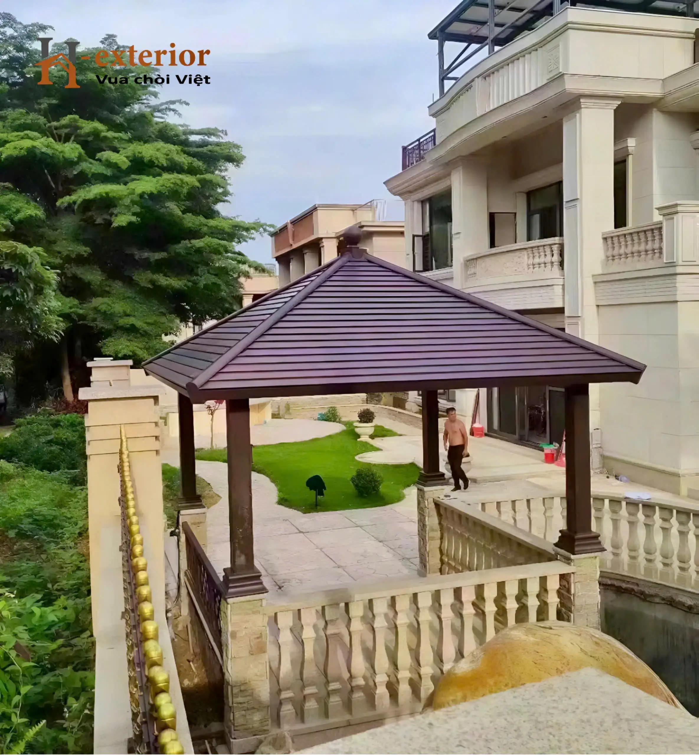 Lựa chọn loại chất liệu chòi sân vườn phù hợp tương sinh với ngôi nhà