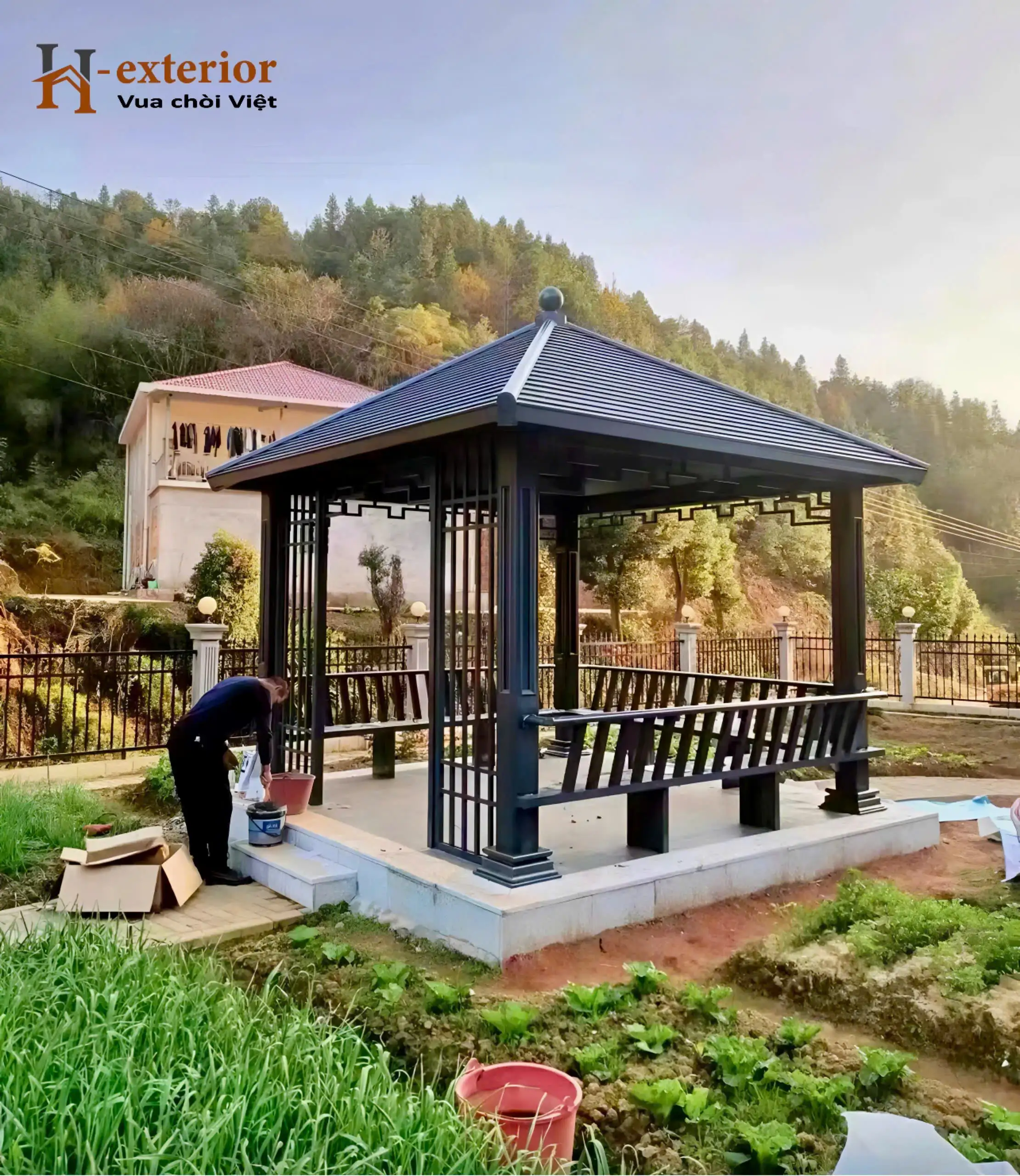 Vị trí đặt chòi sân vườn