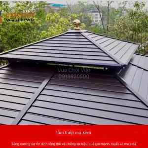 Mái lợp bằng tấm thép mạ kẽm sơn tĩnh điện