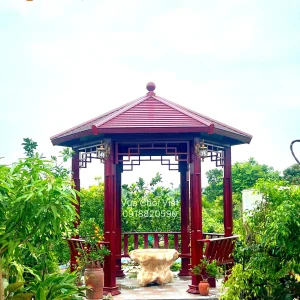 Chòi hợp kim nhôm lục giác một tầng mái