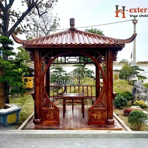 Chòi gỗ thông dầu vuông một tầng mái