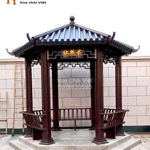 Chòi lục giác hợp kim nhôm mái giống ngói