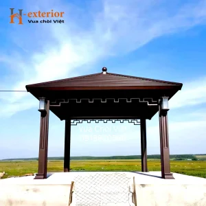 Chòi hợp kim nhôm vuông một tầng mái đơn giản