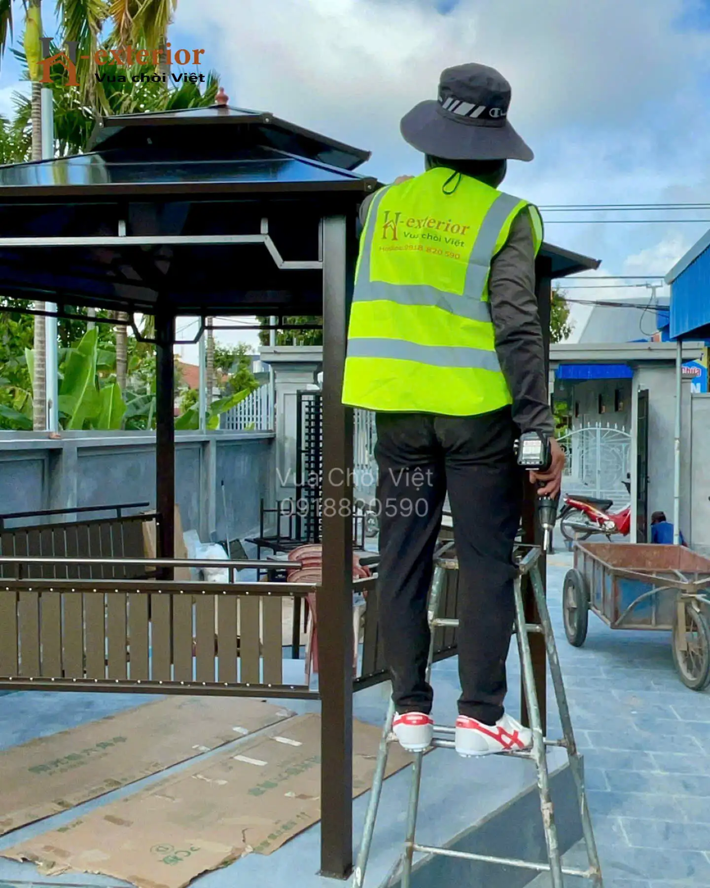 Lắp đặt chòi sân vườn tại Nam Định