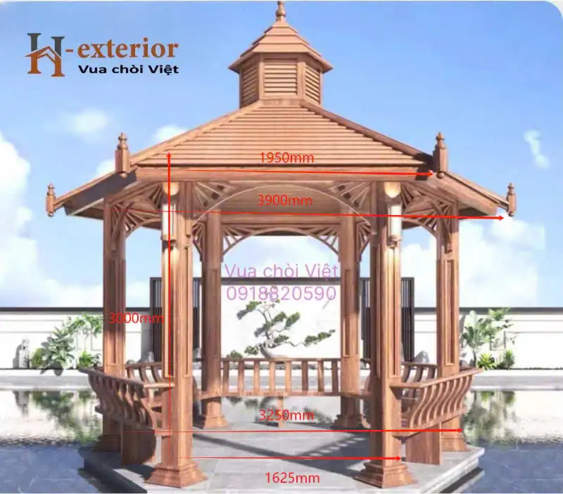Chòi sân vườn hợp kim nhôm 09