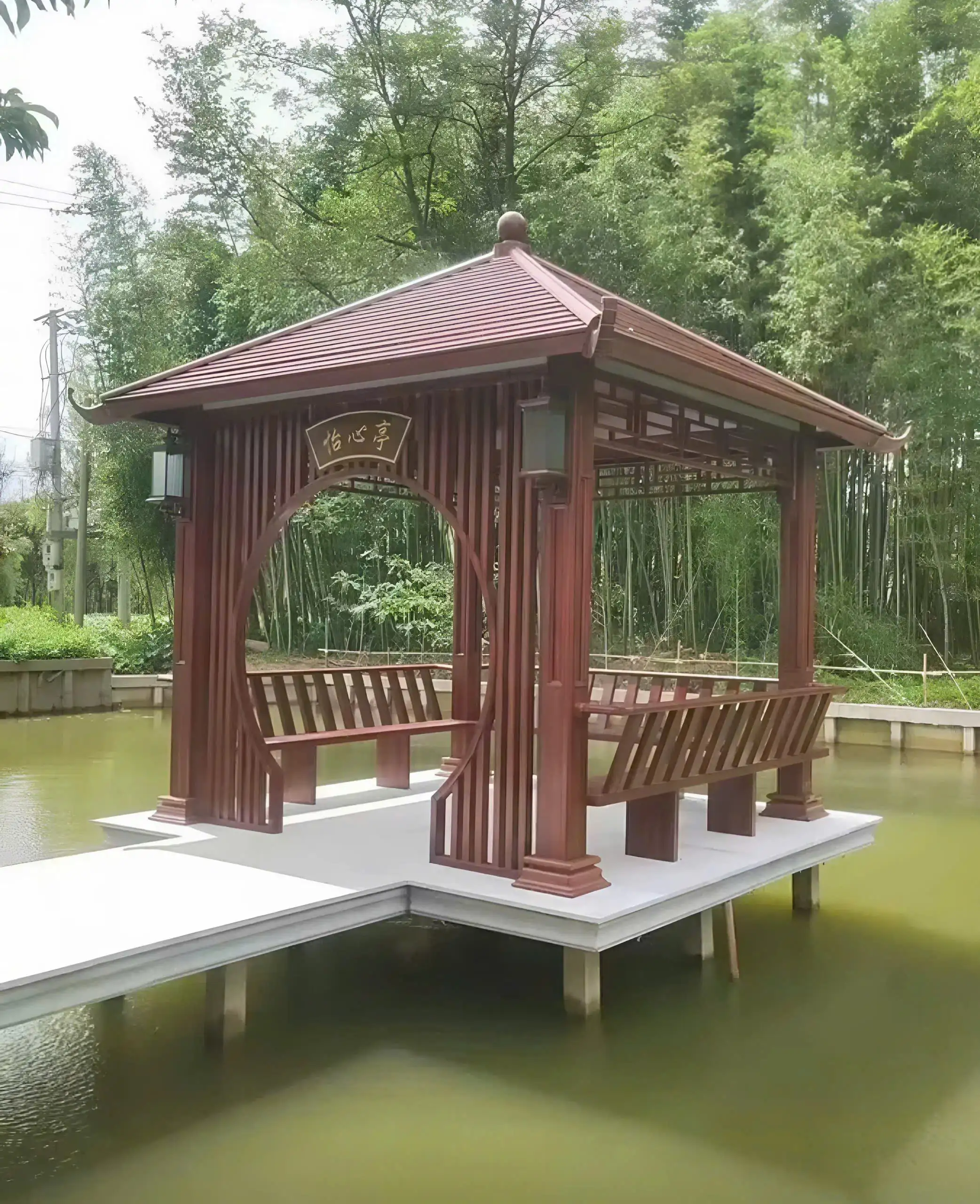 Chòi sân vườn vuông hợp kim nhôm