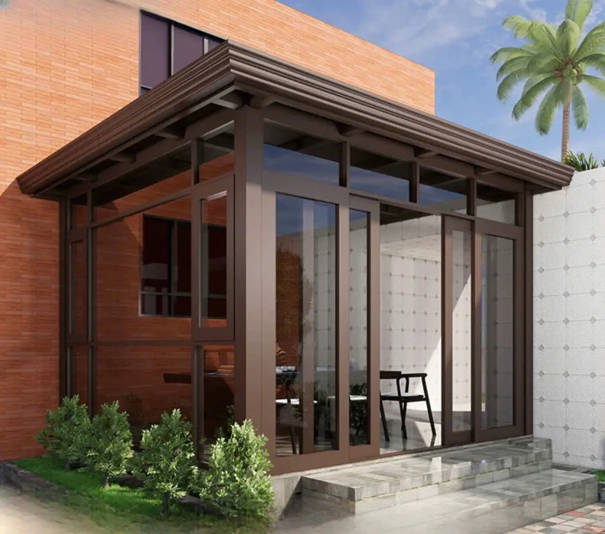 Chòi sân vườn hợp kim nhôm vuông 12