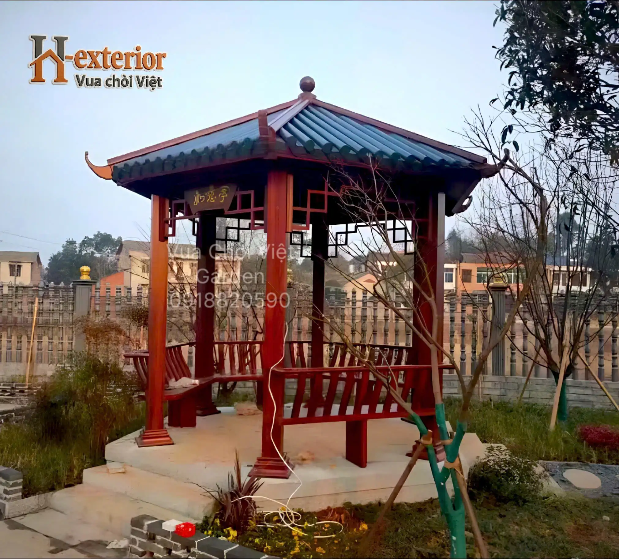 Chòi sân vườn lục giác hợp kim nhôm