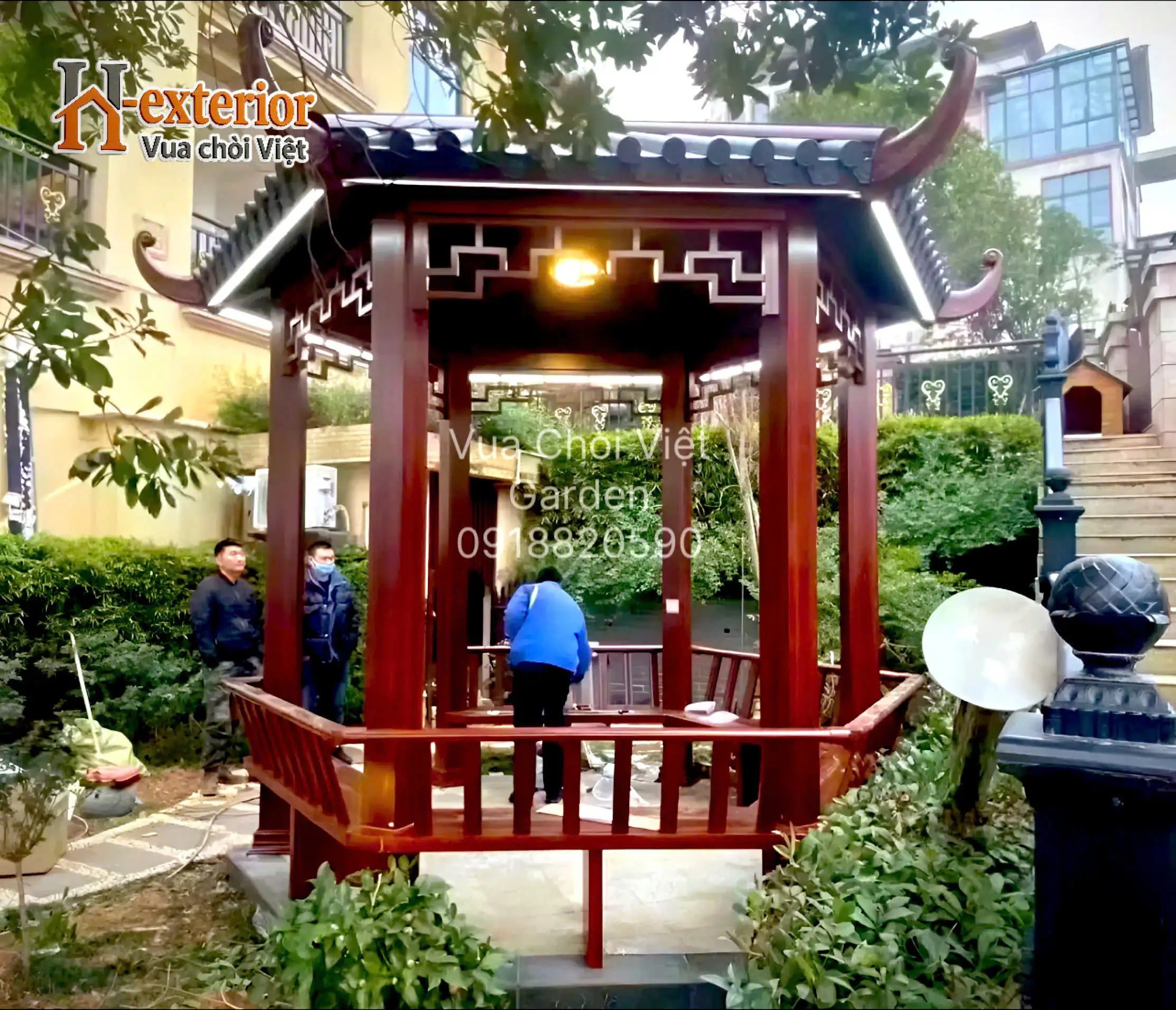Chòi sân vườn lục giác hợp kim nhôm