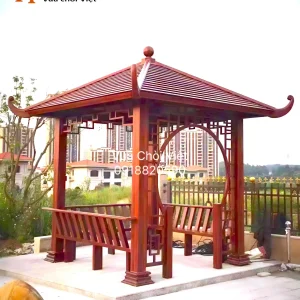 Chòi sân vườn vuông màu gỗ