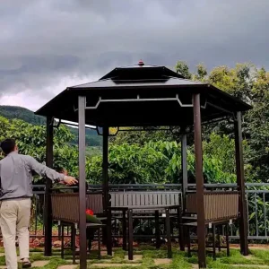 Chòi sân vườn bằng thép sơn tĩnh điện