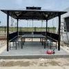 Chòi sân vườn vuông bằng thép sơn tĩnh điện