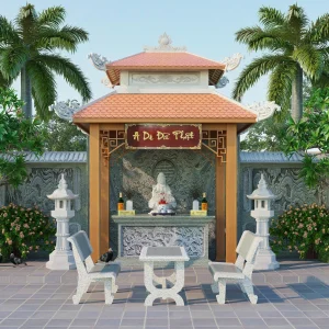Chòi sân vườn khu tâm linh