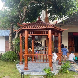Chòi sân vườn lục giác gỗ thông dầu