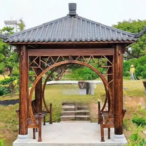 Chòi sân vườn bằng gỗ tứ giác 2