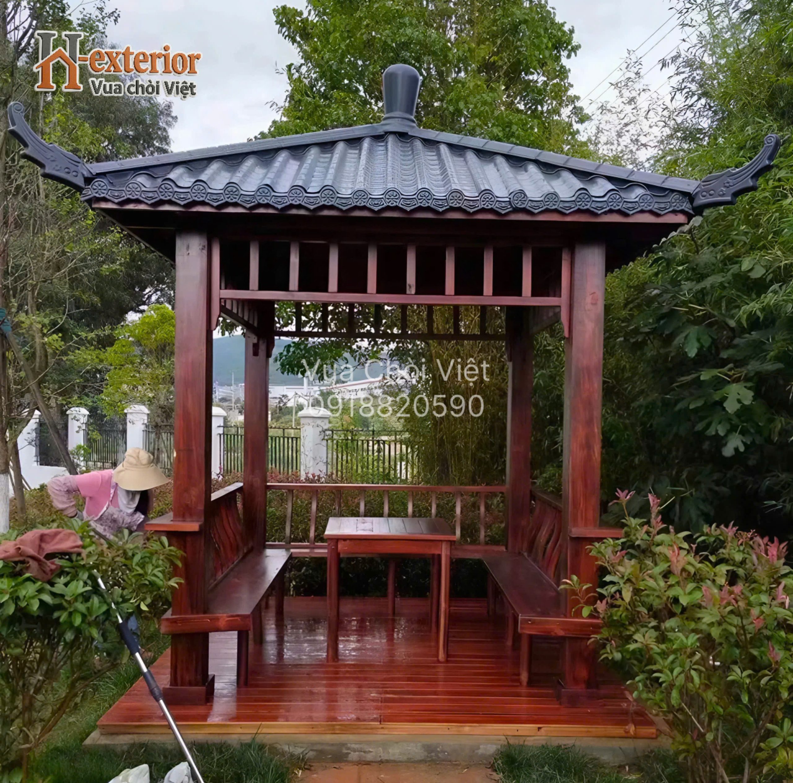 Chòi sân vườn bằng gỗ giá rẻ