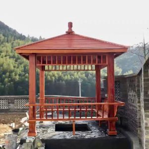 Chòi sân vườn bằng gỗ tứ giác vuông 13