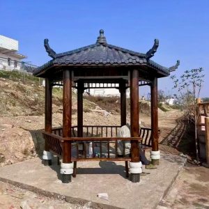 Chòi sân vườn bằng gỗ lục giác 12