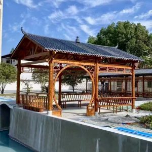 Chòi sân vườn bằng gỗ chữ nhật 1
