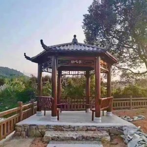 Chòi sân vườn gỗ lục giác 11