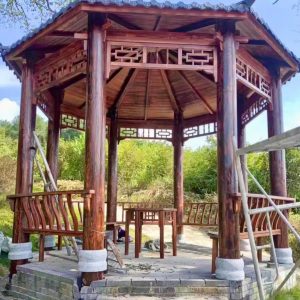 Chòi sân vườn bằng gỗ bát giác 1