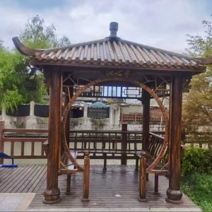 Chòi sân vườn bằng gỗ tứ giác 10