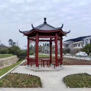 Chòi gỗ sân vườn lục giác 7