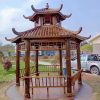 Nhà chòi lục giác bằng gỗ 2 mái mẫu 1