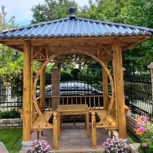 Chòi sân vườn gỗ hình vuông 1
