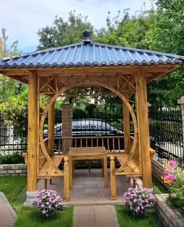 Chòi sân vườn gỗ hình vuông 1