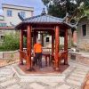 Chòi sân vườn bằng gỗ thông dầu lục giác 3