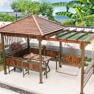 Chòi sân vườn kèm xích đu 5