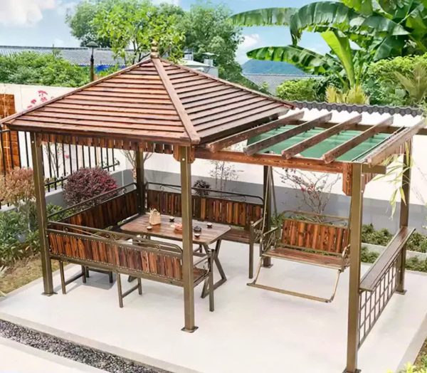 Chòi sân vườn kèm xích đu 5