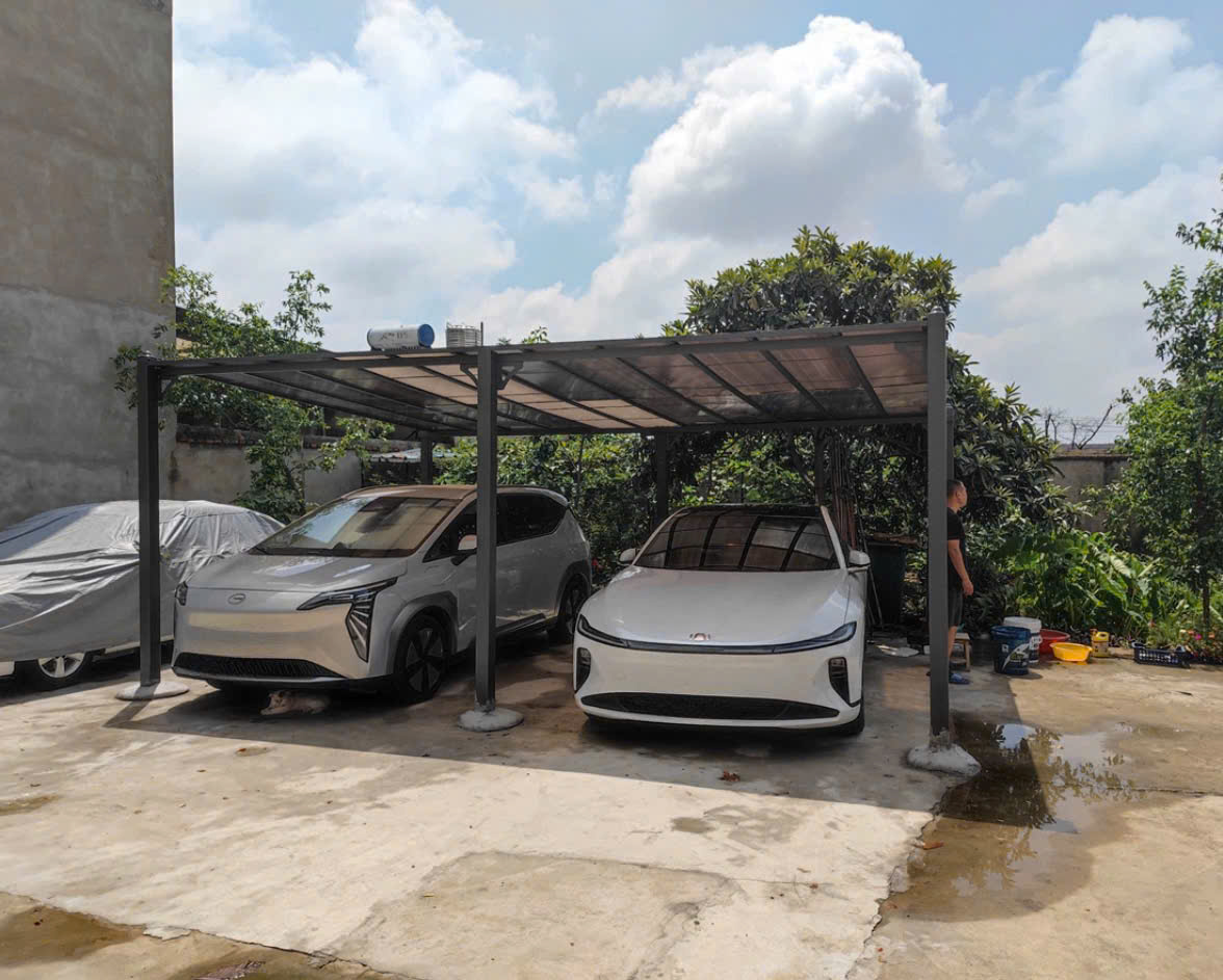 Mái che nhà xe lắp ghép