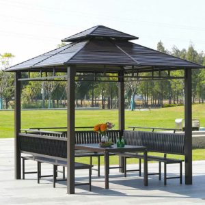 Chòi sân vườn bằng sắt lắp ghép hình vuông