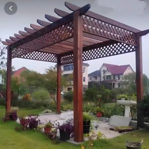 Chòi giàn hoa Pergola gỗ sân vườn 1