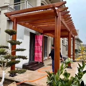 Chòi giàn hoa Pergola gỗ sân vườn 4